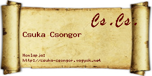 Csuka Csongor névjegykártya
