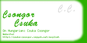 csongor csuka business card